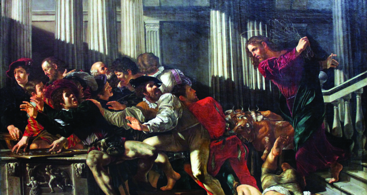 Christ driving the money-changers from the Temple