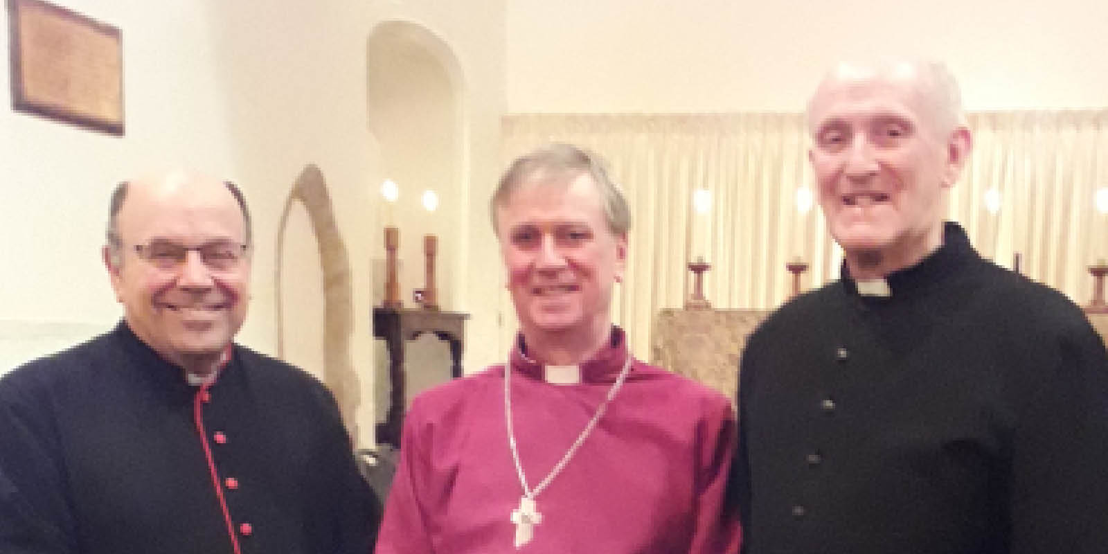 From left to right: Ven Ian Bentley, Revd Jonathan Meyrick and Revd Frank Clarke after the service.