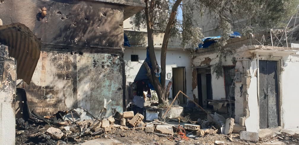 A house in north-eastern Syria damaged following the Turkish invasion