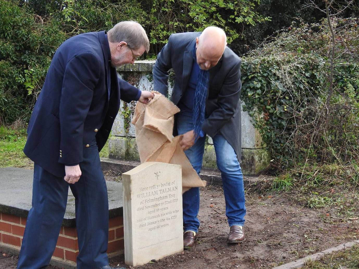 Roy Kent, current owner of Felmingham Hall and Revd Keith Dally, Rector of Felmingham