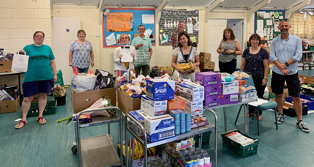 Volunteers ready to deliver meals and activity packs