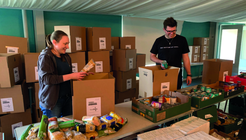 Filling the Gap - packing food parcels (c) DIOCESE OF NORWICH