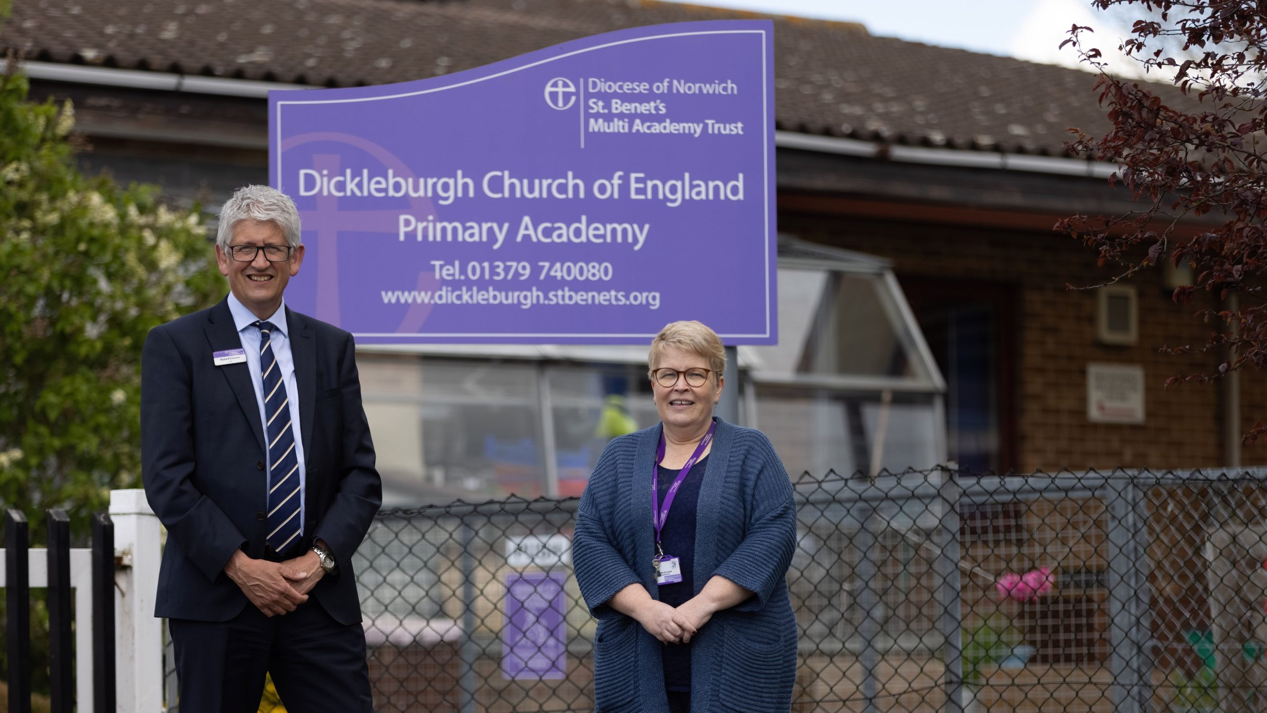 Richard Cranmer, CEO of St Benet's MAT and Moira Croskell, headteacher