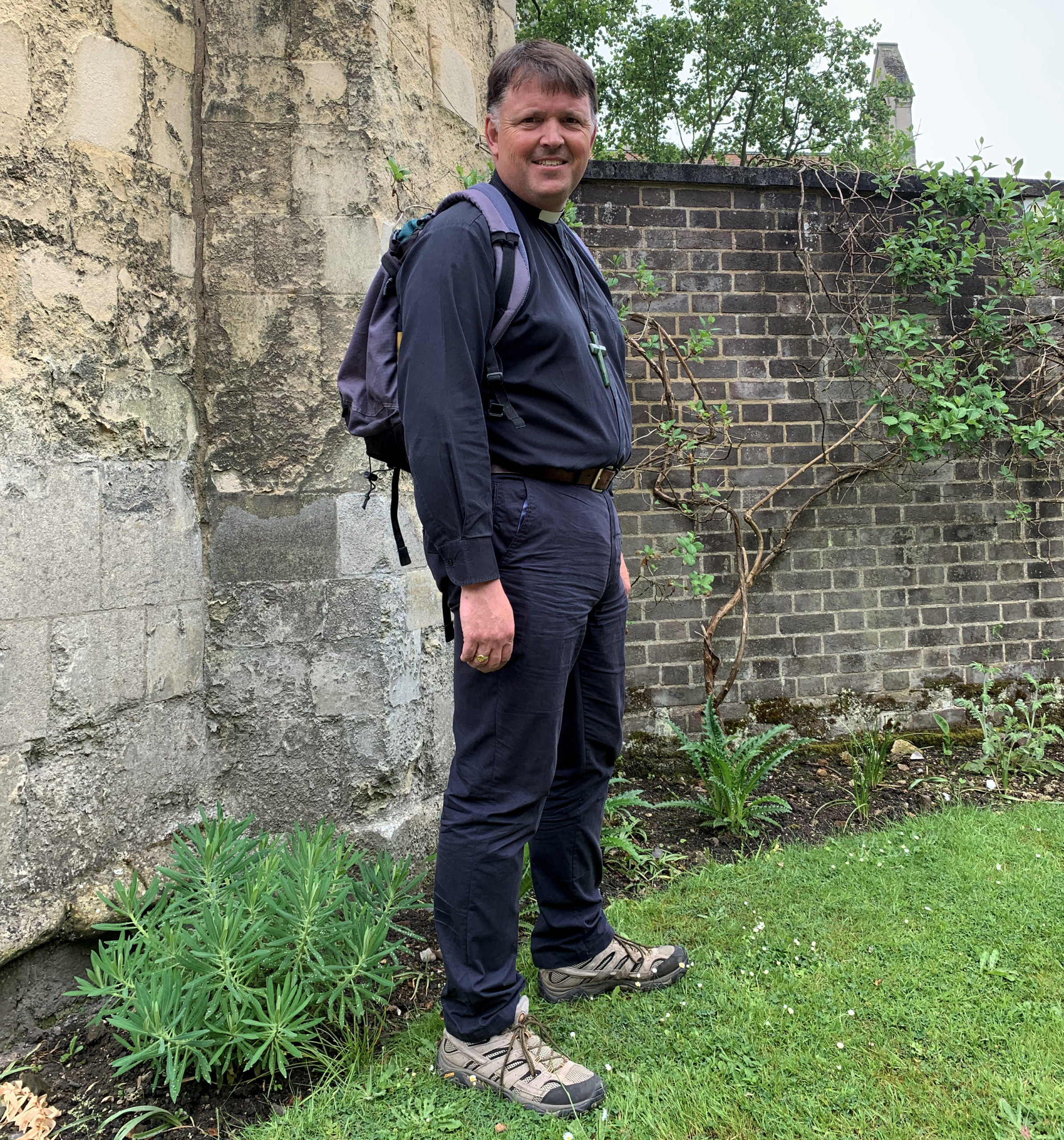 Bishop Graham in walking gear