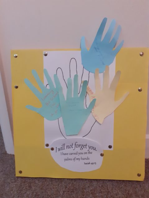 Hockering leavers handprints