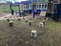 Mundford Pri Garden seating area