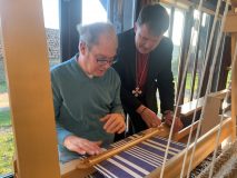 Weaving demonstration at Thornage Hall