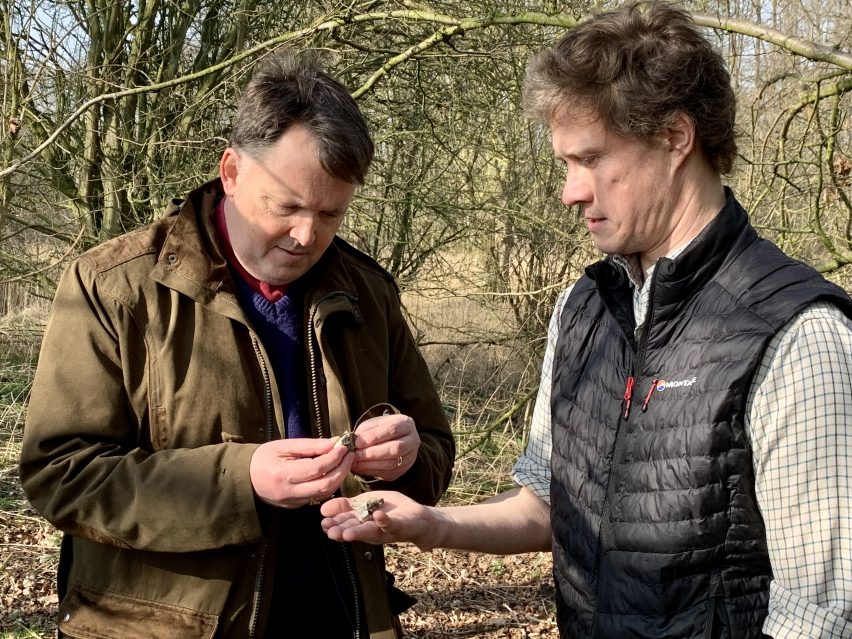 Ecologists enthuse - Bishop Graham with Andy Hind of UEA