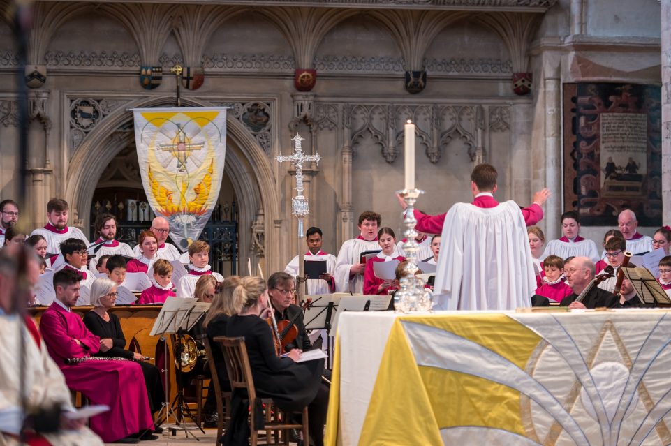 The Very Reverend Jane Hedges, Dean of Norwich, holds her final services on 1st May 2022 at Norwich Cathedral. Photograph: Norwich Cathedral/Bill Smith