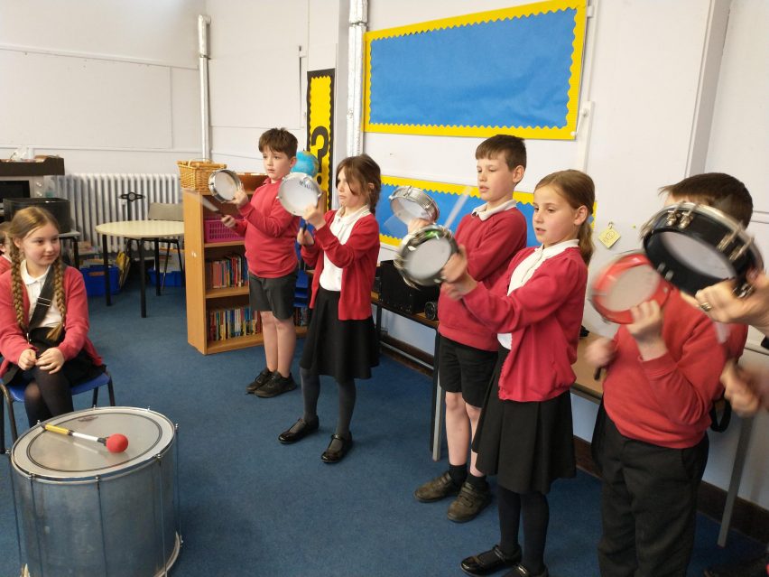 Samba Lessons2 at Cawston CofE Primary Academy - Credit DNEAT