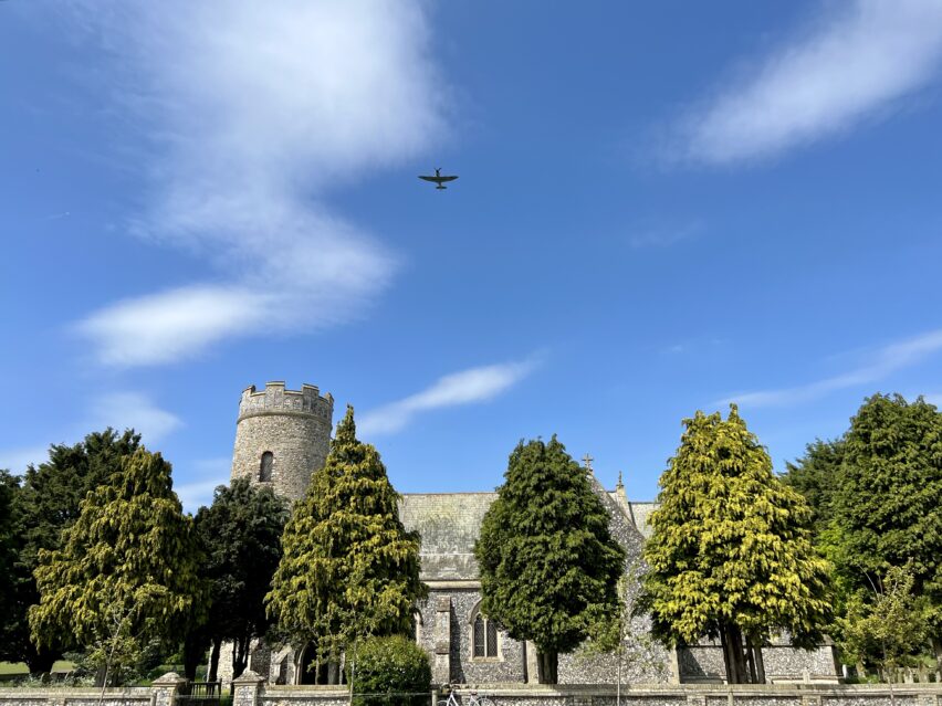 Spitfire fly -past at Haveringland