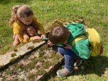 Children enjoying the burial ground safari