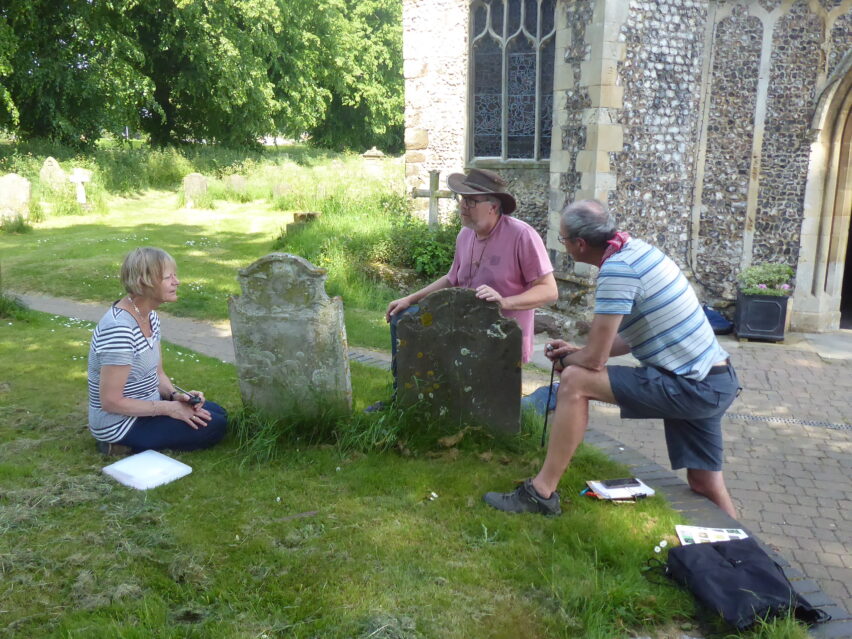St Andrew's, Holt churchyard lichen survey