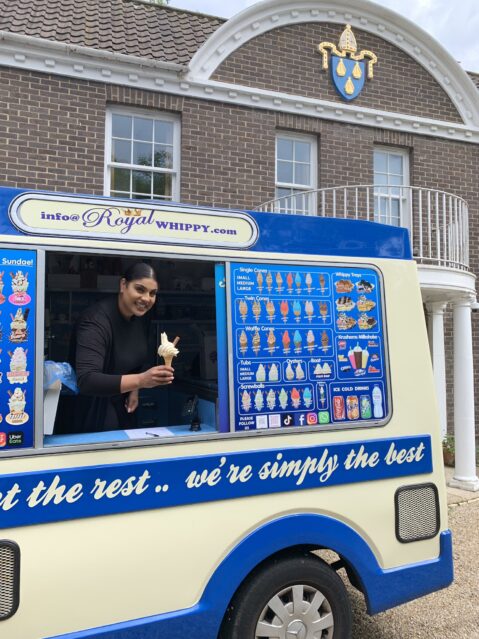 Royal whippy at refugee picnic