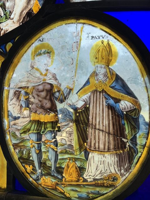 Stained glass bishop, Herringfleet