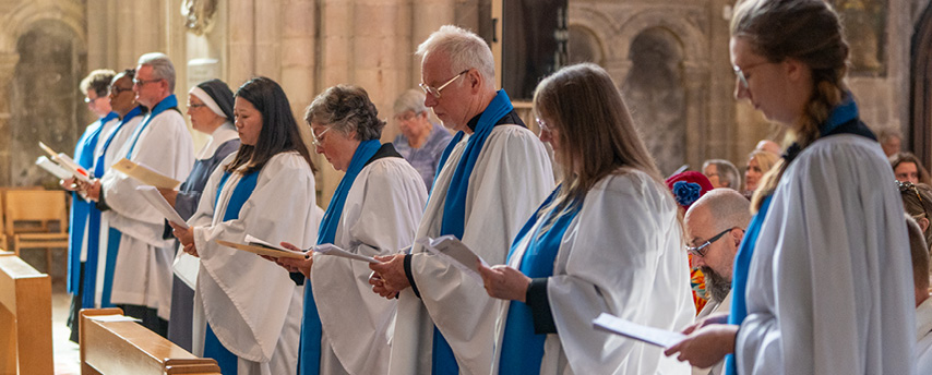A pew of licensed lay ministers