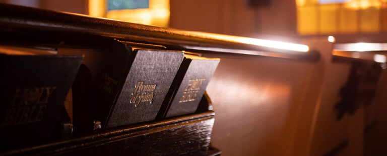 Bible in a pew