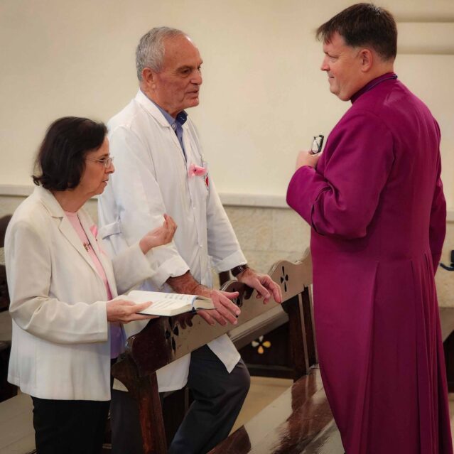 Bishop Graham and medical staff