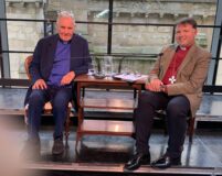 Bishop Graham with Jonathan Aitken