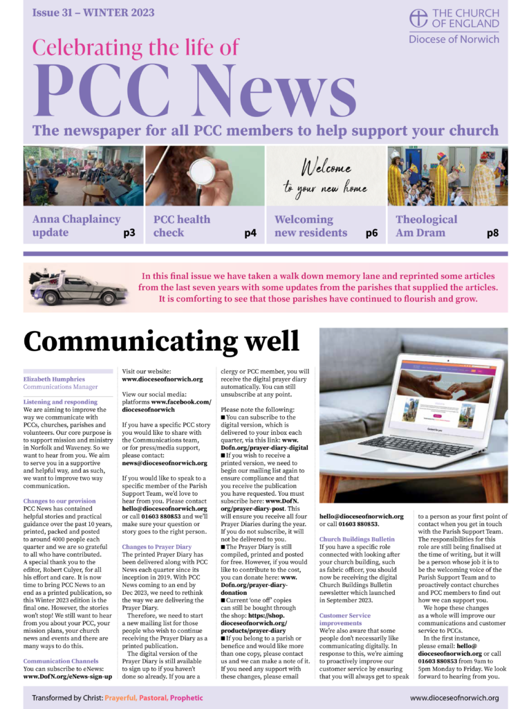 PCC News Winter 2023 front page