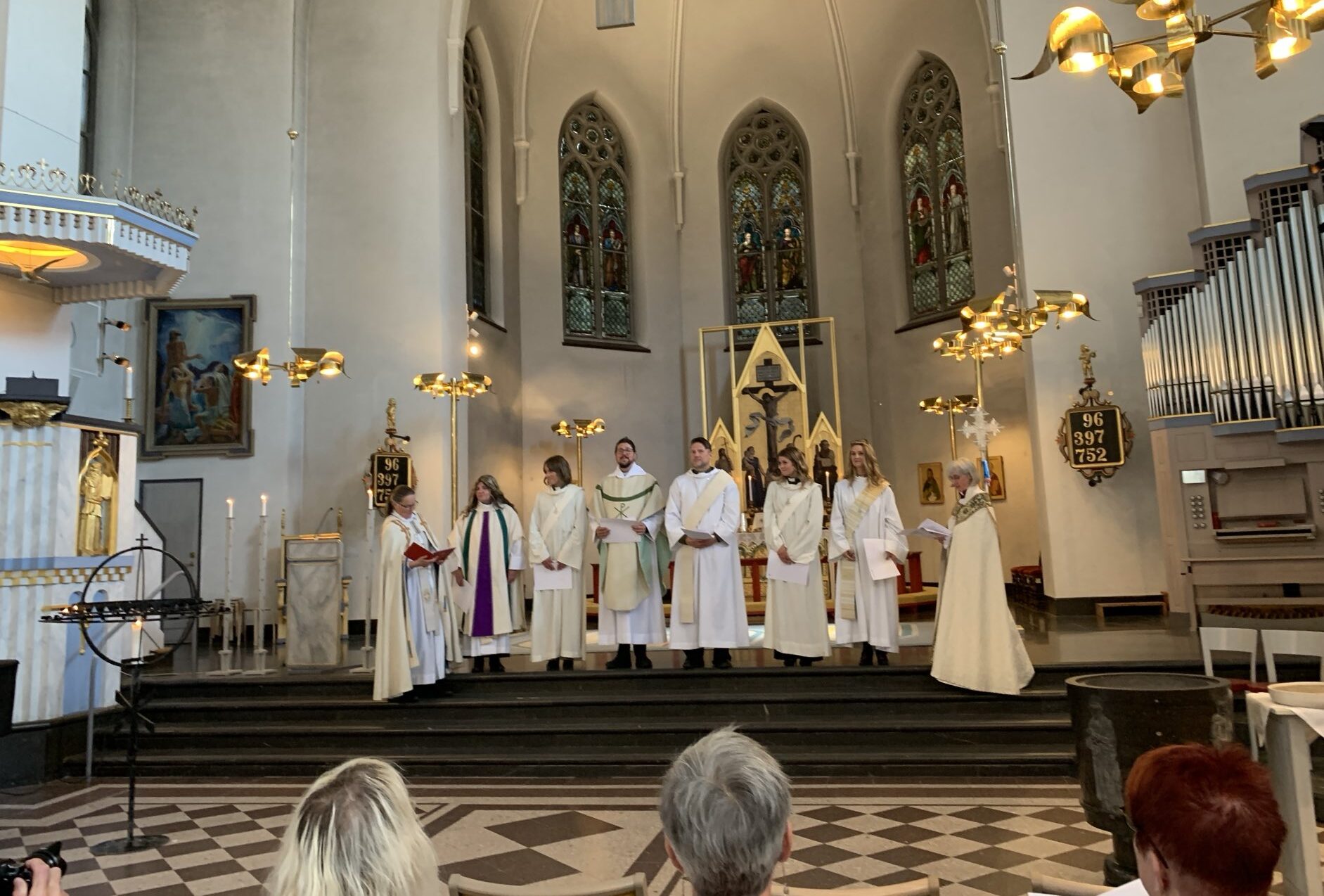 New deacons and priests at their ordination in the link Diocese of Lulea in Sweden